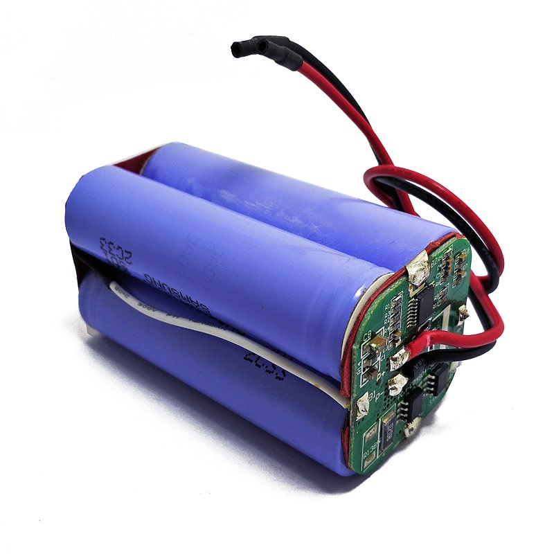 4S1P 12V 14.4V 14.8V 18650 3000mAh rechargeable lithium ion battery pack with PCM and connectors