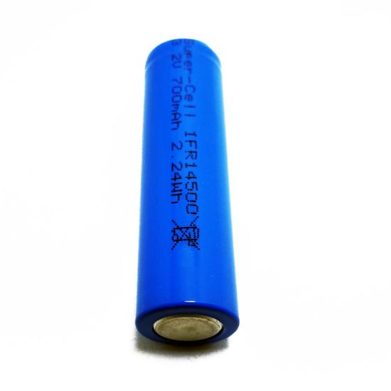 Flat Top 3V 3.2V AA Size IFR14500 700mAh Cylindrical rechargeable lifepo4 cell