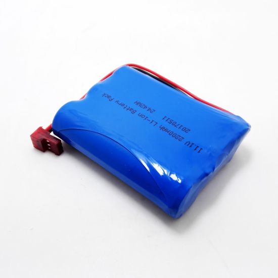 3s1p 10.8V 11.1V 18650 2200mAh Rechargeable Lithium Ion Battery Pack with PCM and Connector