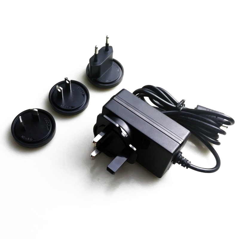 New products interchangeable plug Adapter EU/US/UK/AU/CN standard 12V 2.5a 30W power supply