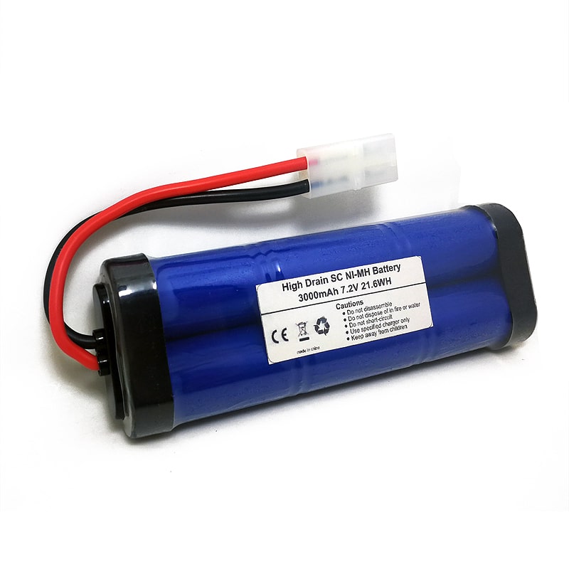 7.2V 3000mAh high discharge rate 10C SC Ni-MH Rechargeable Battery Pack for High Speed Racing