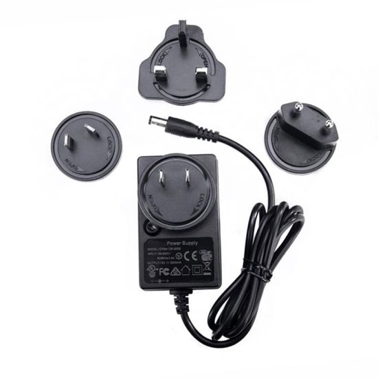 New products interchangeable plug Adapter EU/US/UK/AU/CN standard 12V 1.5a 30W power supply
