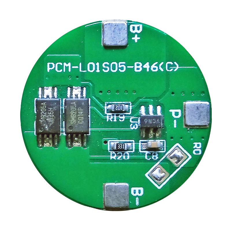 1s 5a Round BMS for 3.6V 3.7V 26500/26650/26700 Li-ion/Lithium/Li-Polymer 3V 3.2V LiFePO4 Battery Pack Size Φ24mm (PCM-L01S05-B46)