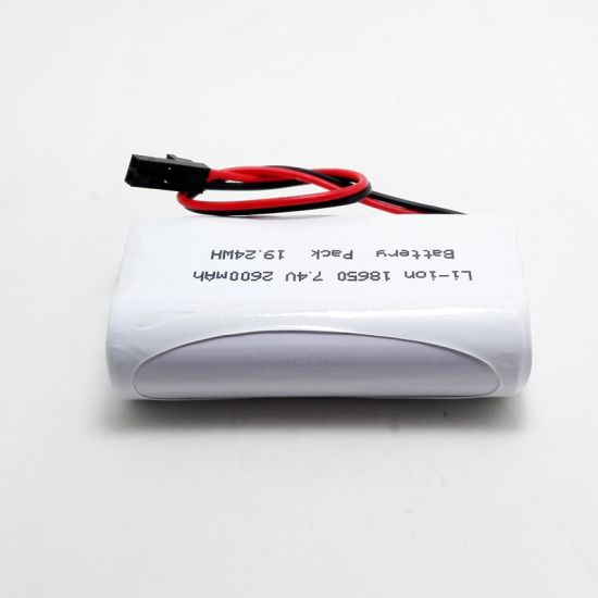 2s1p 7.2V 7.4V 18650 2600mAh Rechargeable Lithium Ion Battery Pack with PCM and Connector