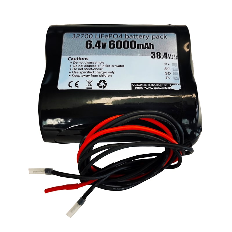 2S1P 32700 6V 6.4V 6000mAh rechargeable LiFePO4 battery pack With I2C Communication protocol