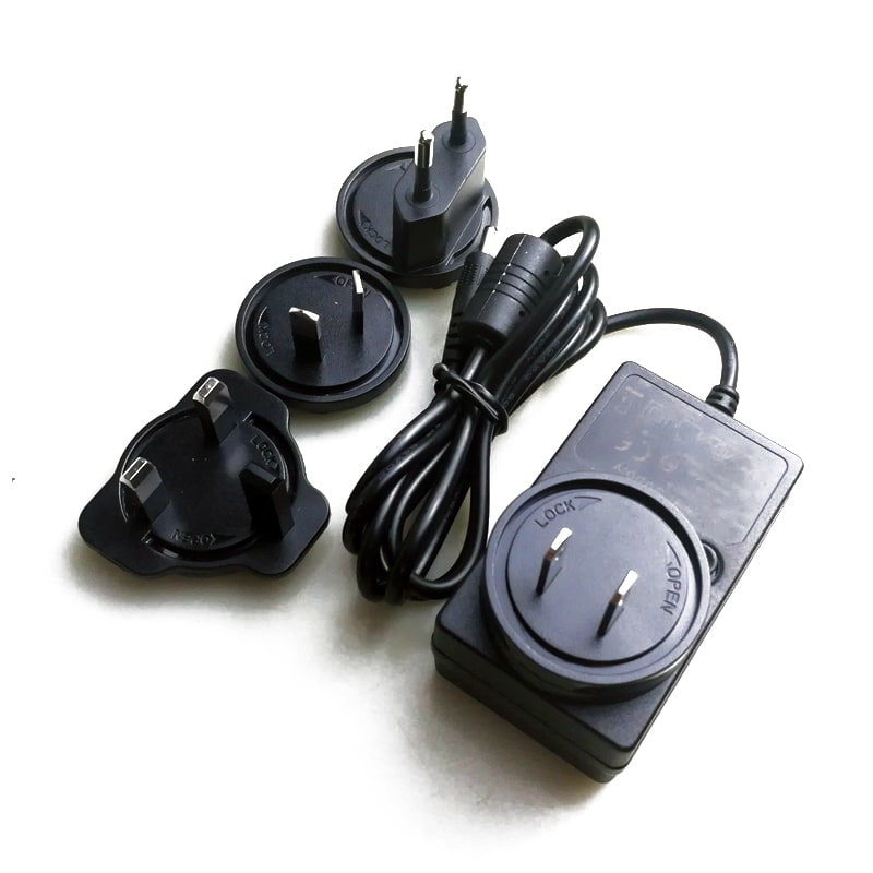 New products interchangeable plug Adapter EU/US/UK/AU/CN standard 15V 2a 30W power supply