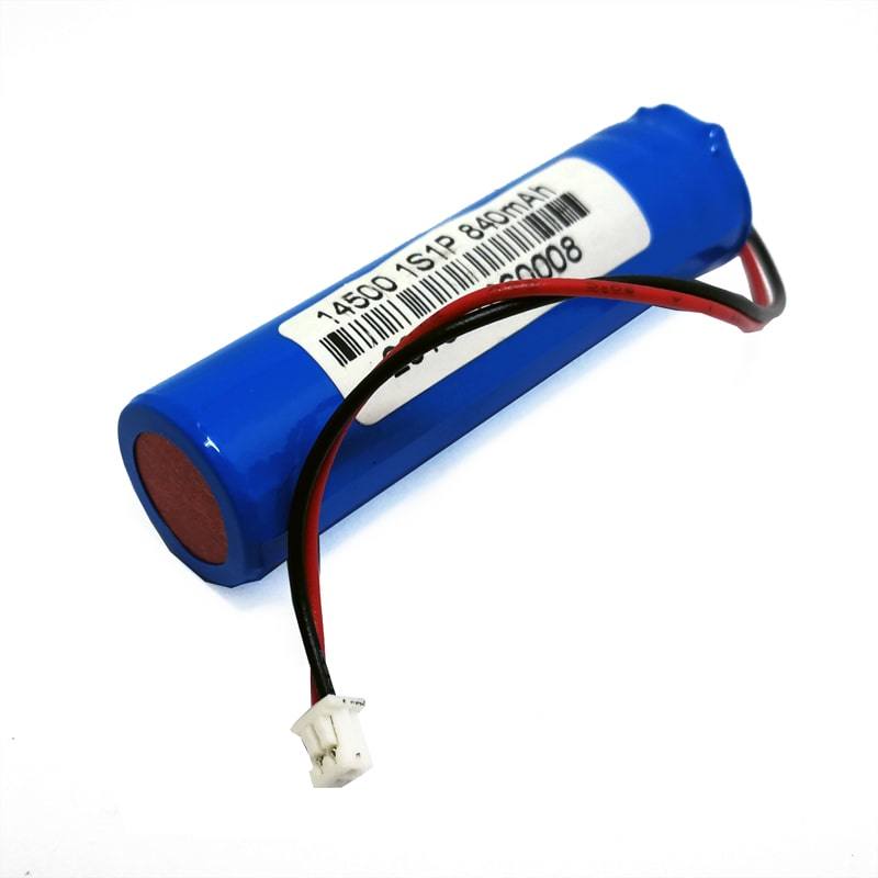 3.6V 3.7V 14500 840mAh Rechargeable AA Lithium Ion Battery Pack with