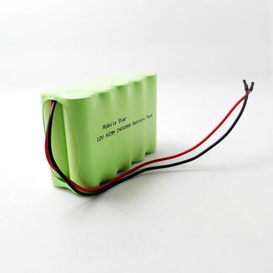 12V 2400mAh AA Ni-MH Rechargeable Battery Pack for Monitoring instrument