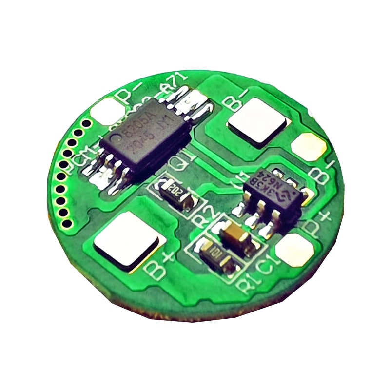 1s 3a Round BMS for 3.6V 3.7V 18650 18500 Li-ion/Lithium/Li-Polymer 3V 3.2V LiFePO4 Battery Pack Size Φ 16mm (PCM-L01S03-A71)