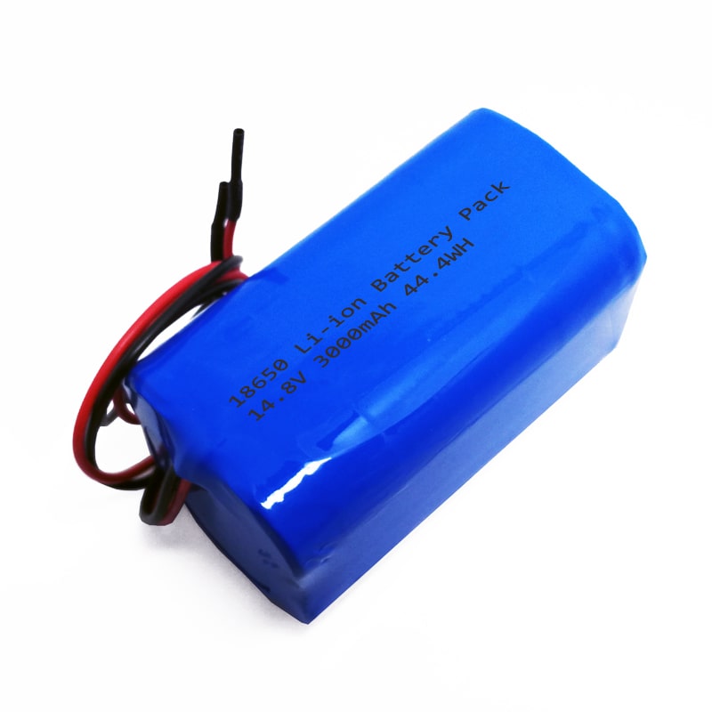 4S1P 12V 14.4V 14.8V 18650 3000mAh rechargeable lithium ion battery pack with PCM and connectors