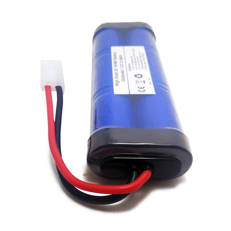 7.2V 3000mAh high discharge rate 10C SC Ni-MH Rechargeable Battery Pack for High Speed Racing