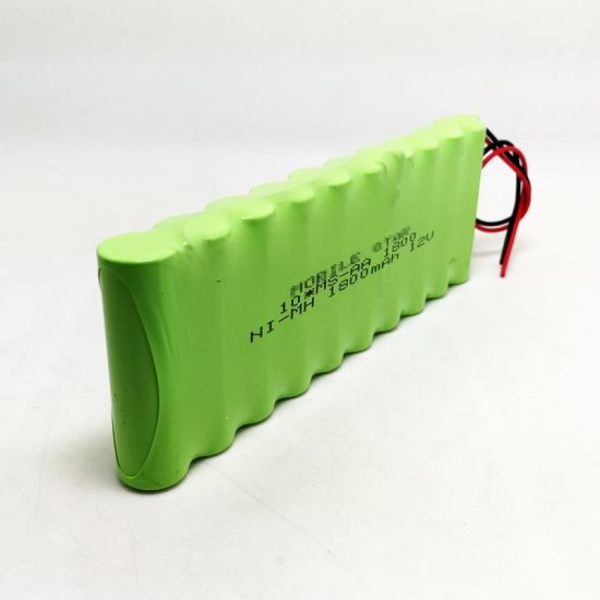 12V 1800mAh AA Ni-MH Rechargeable Battery Pack for Emergency power supply