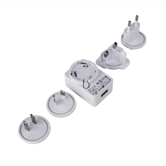 New products interchangeable plug Adapter EU/US/UK/AU/CN standard 5V 1.5a 12W power supply