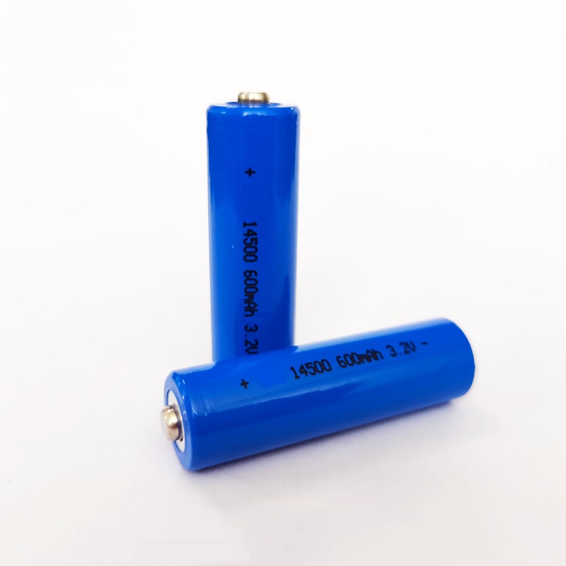 Tip Top 3V 3.2V AA Size IFR14500 600mAh Cylindrical rechargeable lifepo4 cell