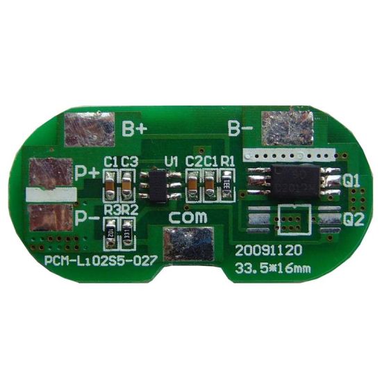 2s 5A PCM BMS for 7.2V 7.4V Li-ion/Lithium/ Li-Polymer 6V 6.4V LiFePO4 Battery Pack Size L33.5*W16*T2.5mm (PCM-Li02S5-027)