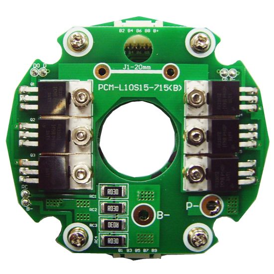 10s 15A Circular Circuit Board for 36V 37V Li-ion/Lithium/ Li-Polymer 30V 32V LiFePO4 Battery Pack Size Φ 78.72mm (PCM-L10S15-715)